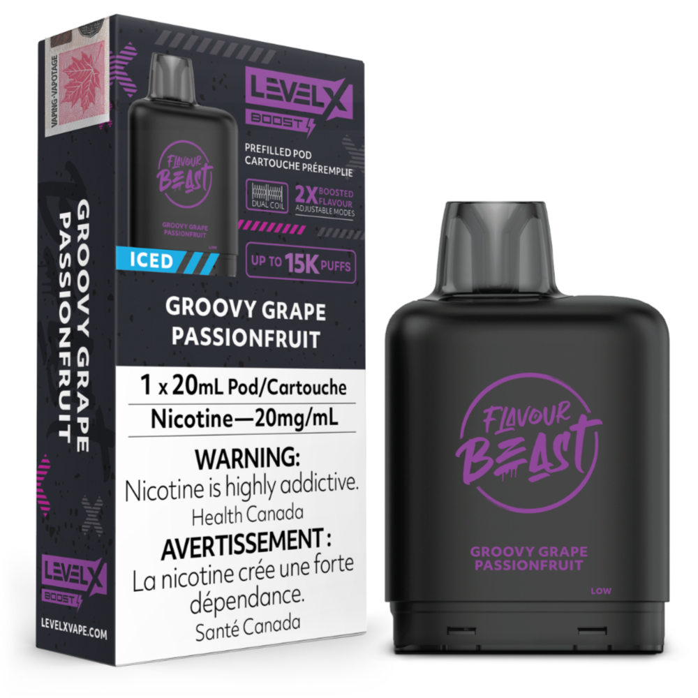 Level X Boost Series Pod 20mL - Groovy Grape Passionfruit Iced
