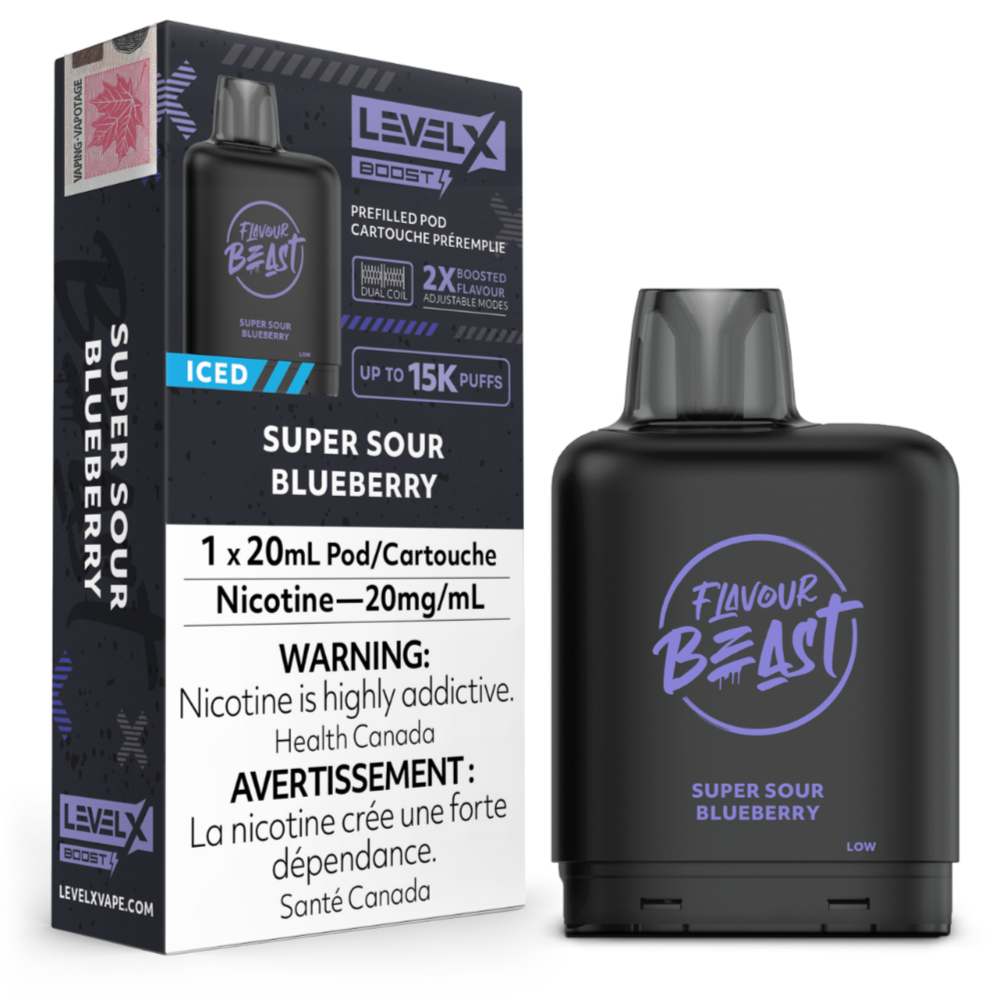 Level X Boost Series Pod 20mL - Super Sour Blueberry Iced