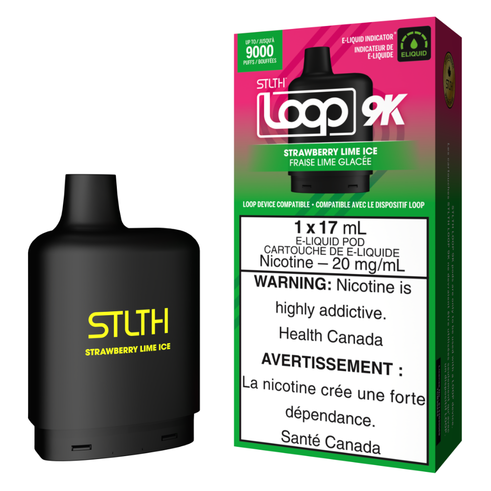 STLTH LOOP 9K POD PACK - STRAWBERRY LIME ICE