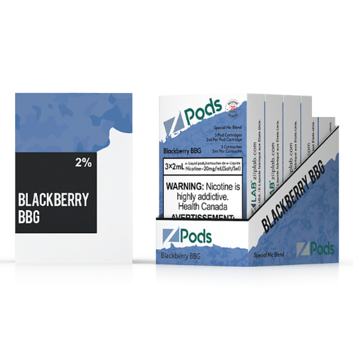 Z-PODS BLACKBERRY BBG Special Nic Blend (3 PACK) (S-Compatible) (Excised) Zpods E Juice 2% (20mg) Special Nic Blend (Feels like 35mg)