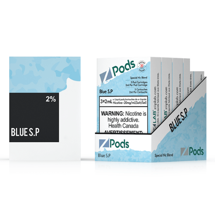 Z-PODS BLUE SURPEE Special Nic Blend (3 PACK) (S-Compatible) (Excised) Zpods E Juice 2% (20mg) Special Nic Blend (Feels like 35mg)