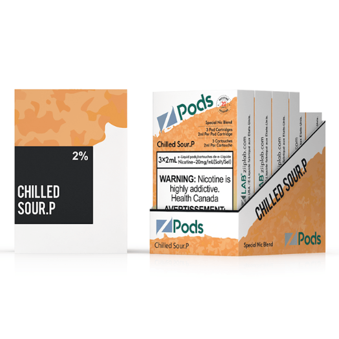 Z-PODS CHILLED SOUR P Special Nic Blend (3 PACK) (S-Compatible) (Excised) Zpods E Juice 2% (20mg) Special Nic Blend (Feels like 35mg)