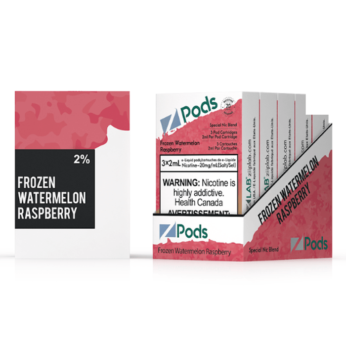 Z-PODS FROZEN WATERMELON RASPBERRY Special Nic Blend (3 PACK) (S-Compatible) (Excised) Zpods E Juice 2% (20mg) Special Nic Blend (Feels like 35mg)