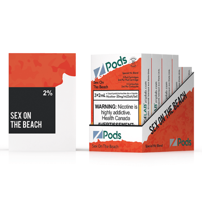 Z-PODS SEX ON THE BEACH Special Nic Blend (3 PACK) (S-Compatible) (Excised) Zpods E Juice 2% (20mg) Special Nic Blend (Feels like 35mg)