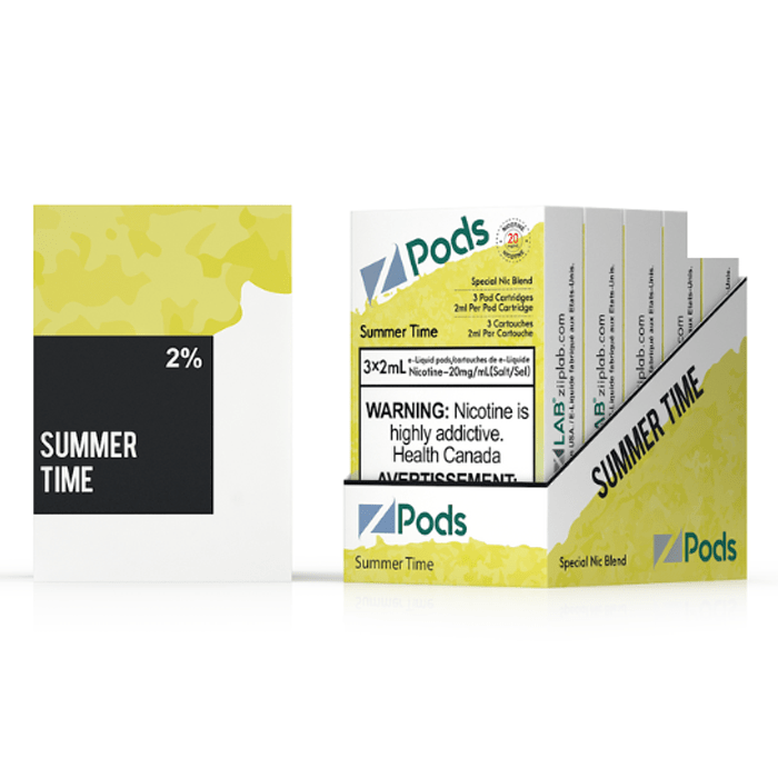 Z-PODS SUMMER TIME Special Nic Blend (3 PACK) (S-Compatible) (Excised) Zpods E Juice 2% (20mg) Special Nic Blend (Feels like 35mg)