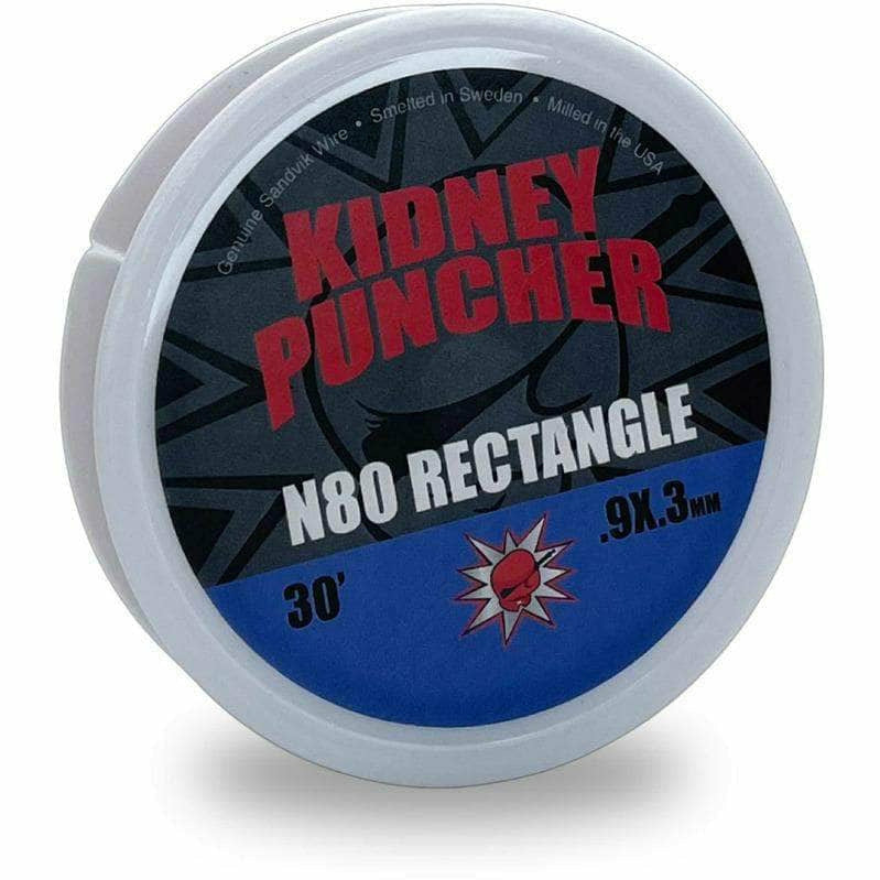 Kidney Puncher Rectangle N80 Rebuilding Wire - 30ft Kidney Puncher Rebuildable Supplies 30ft - (.9mm x .3mm)