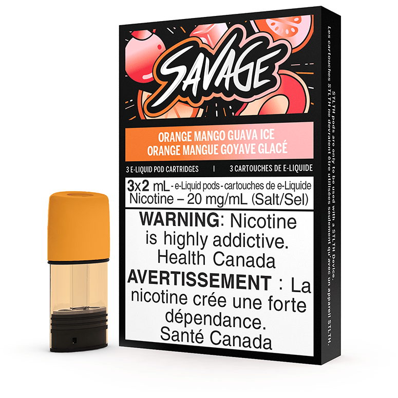 Savage ORANGE MANGO GUAVA ICE (3 PACK) Stlth Ejuice Excise