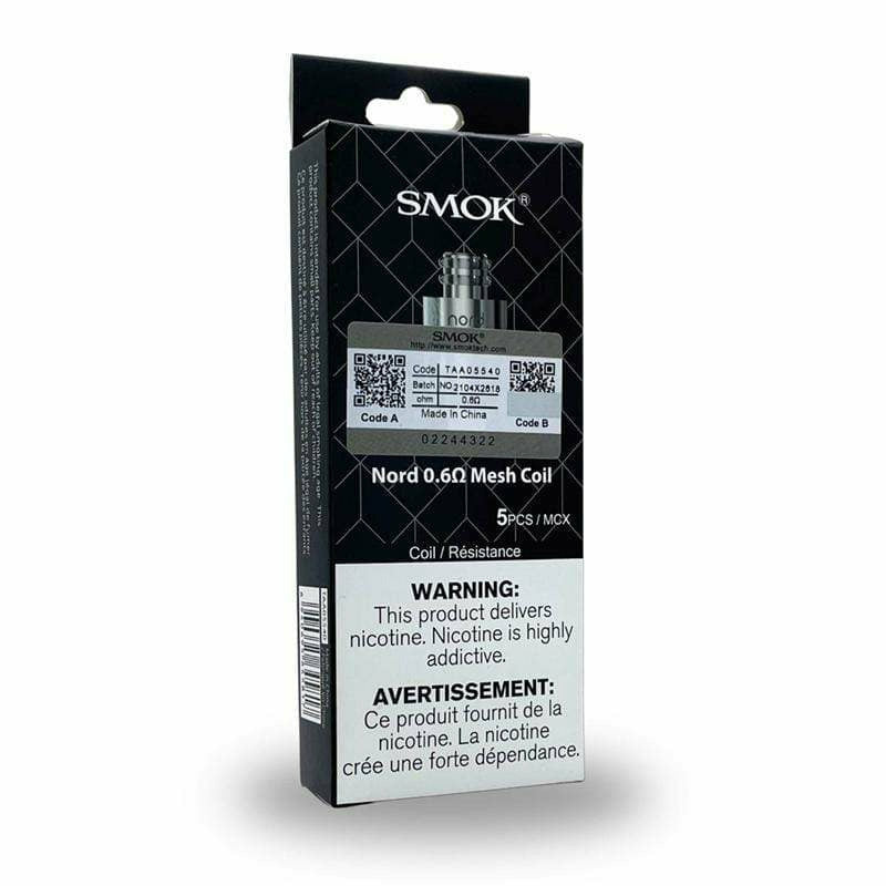 SMOK NORD REPLACEMENT COILS (5 PACK) Smok Coils 0.6ohm Mesh