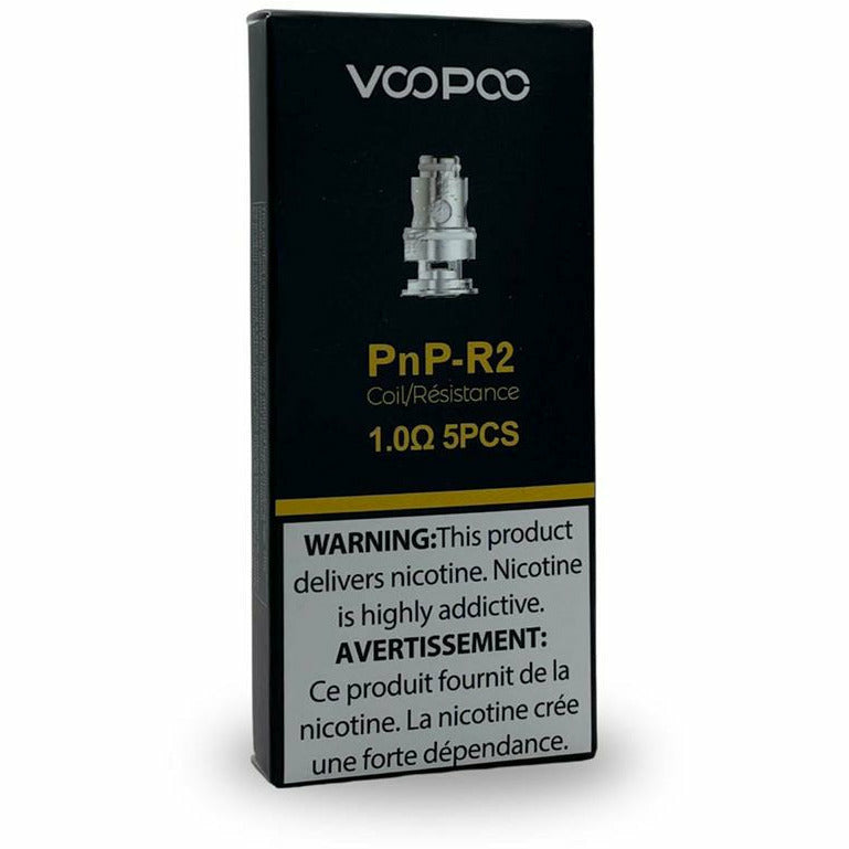 VOOPOO PNP REPLACEMENT COILS 5/PK (COMPATIBLE WITH DRAG X/S, VINCI, AND PNP TANK) Voopoo Coils PMP-R2 1.0OHM, 10-15w